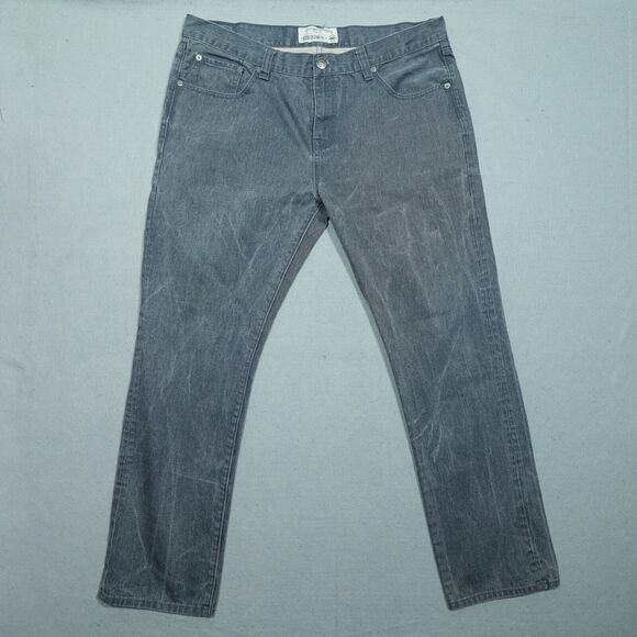 Ecko Unltd Jeans Men 38x30 711 Slim Fit Gray Denim Pants Casual Straight Leg - Picture 1 of 11